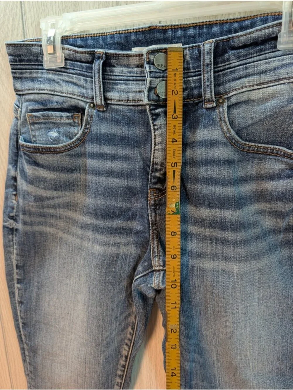 BKE Gabby Raw Hem Jeans sz 26 29x23 Curvy Fit High Rise Raw Hem Skinny